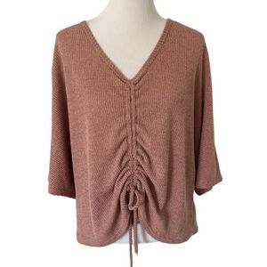 Illa Illa V Neck Ruched Top size M